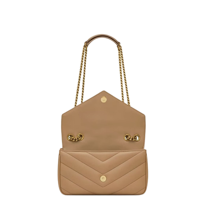 Loulou Small Matelassé Lambskin Crossbody Bag - Natural Tan - Image 2