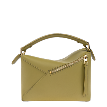 Small Puzzle Edge Bag in Classic Calfskin Green - Image 3