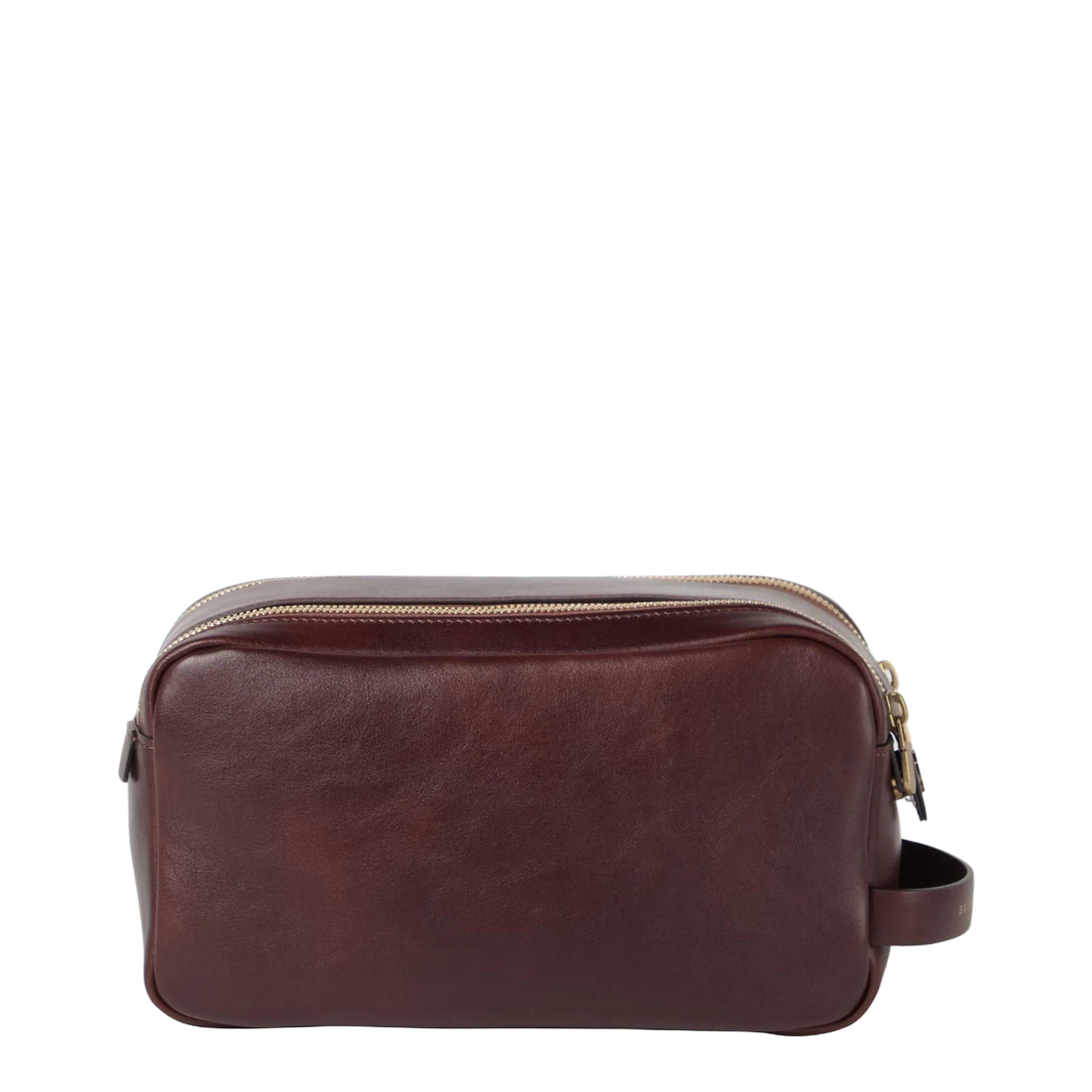 Beauty Case with Double Zipper in Burgundy - Image 3