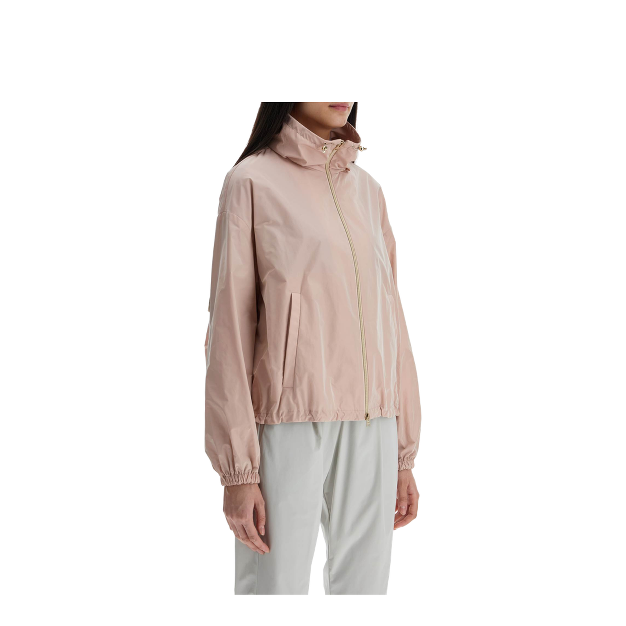 Short Pink Techno Taffeta Jacket - Image 2