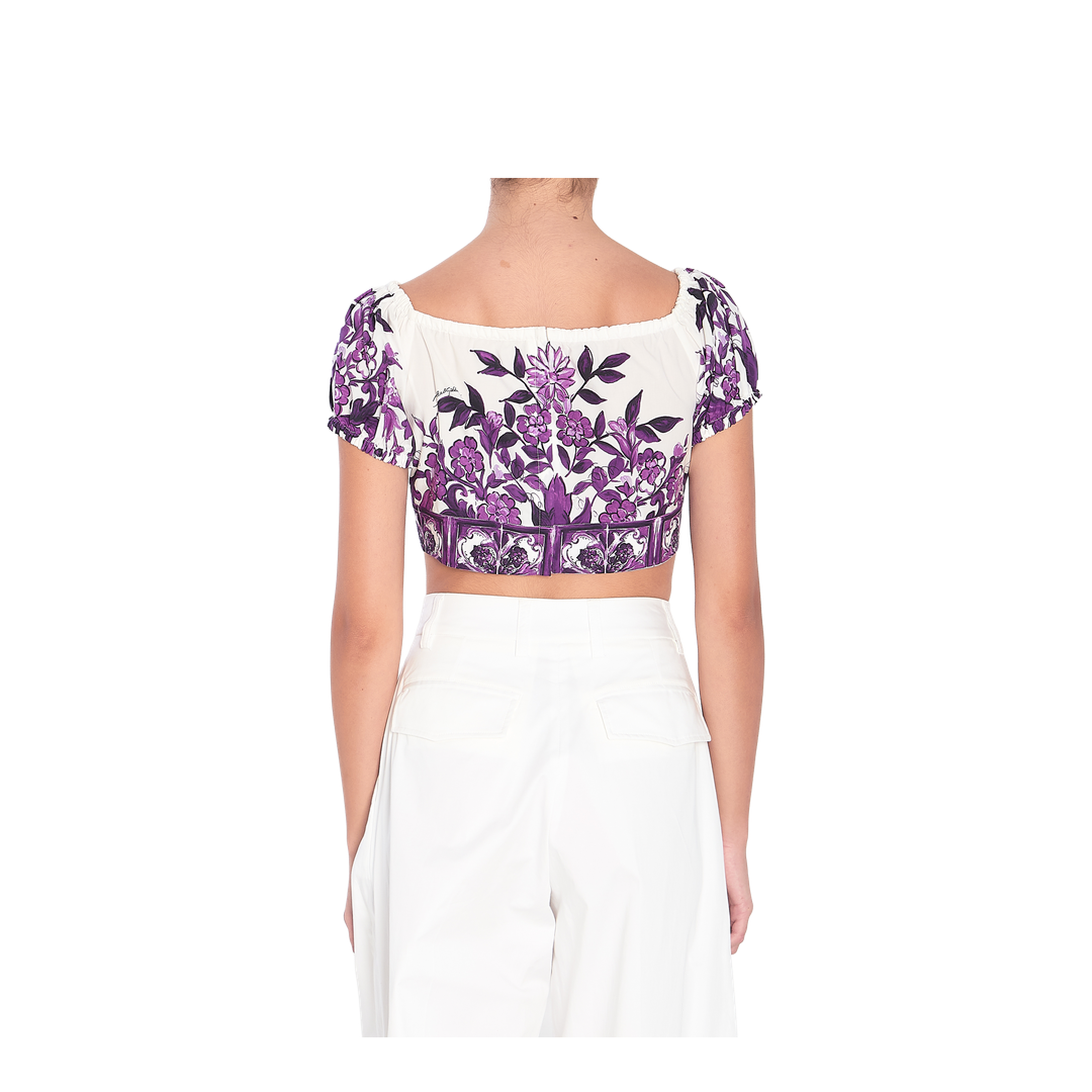 Top with Majolica Print - Image 4