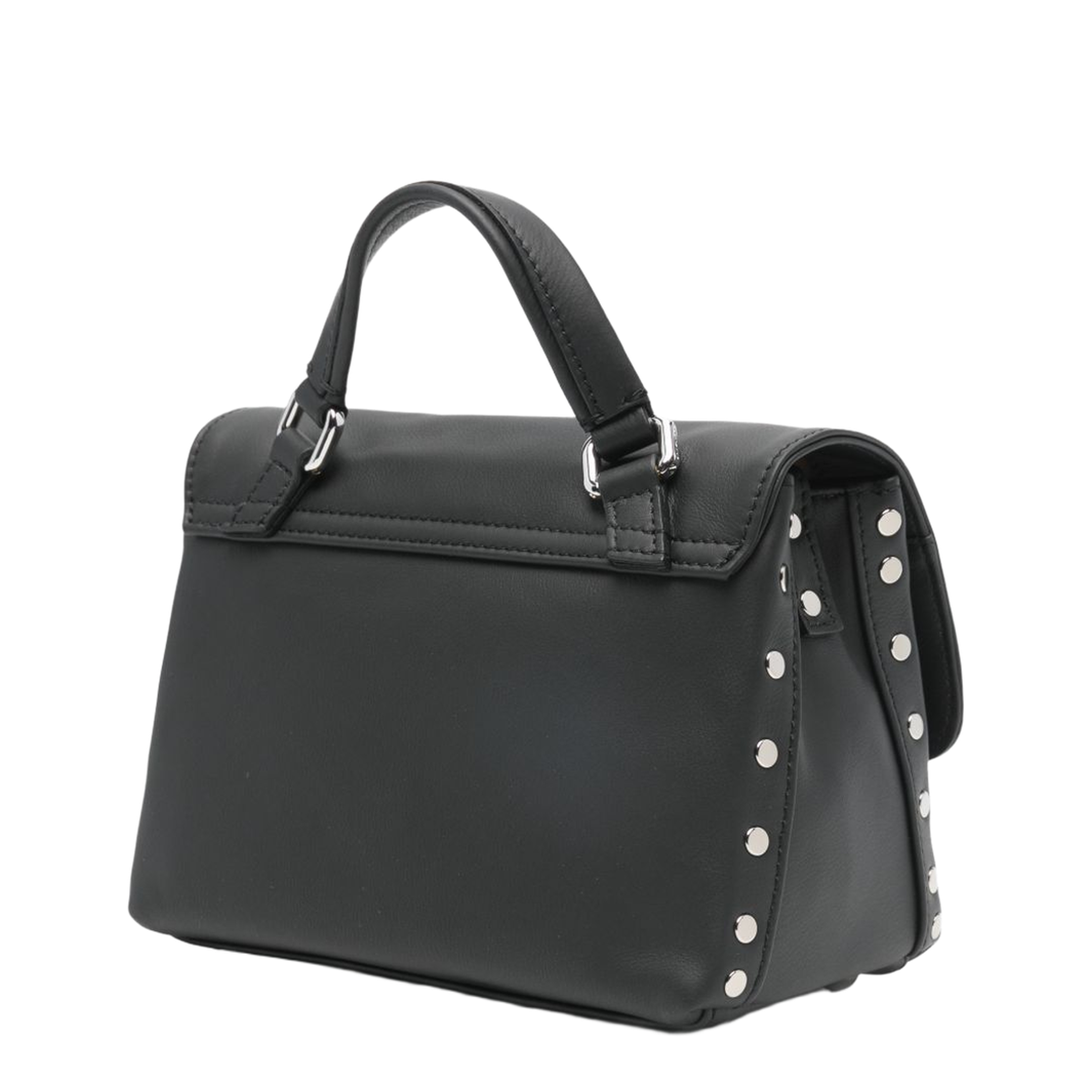 Postina Calfskin Messenger Bag - Black Nero - Image 3