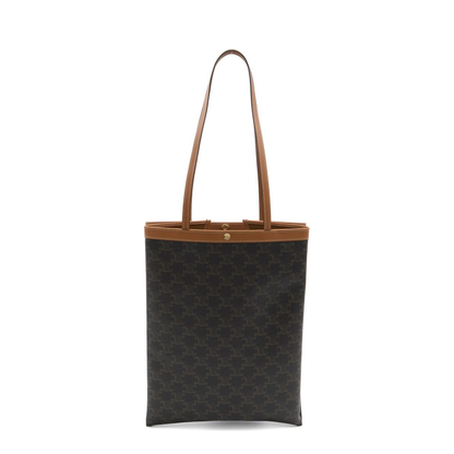 Triomphe Canvas Medium Flat Shopper Tote - Honey (Miel) - Image 2