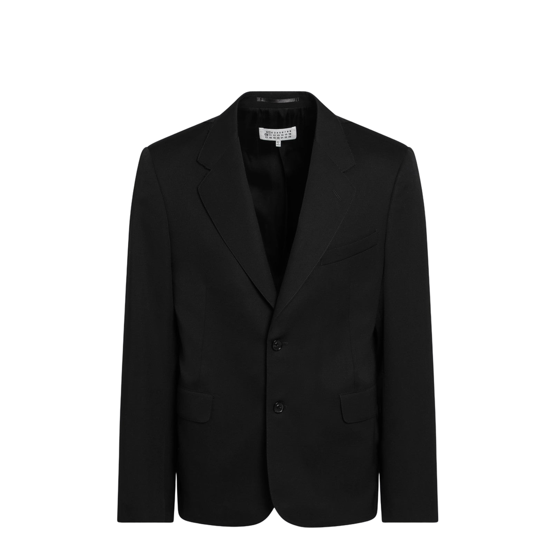 Black Wool Single-Breasted Jacket - Image 1