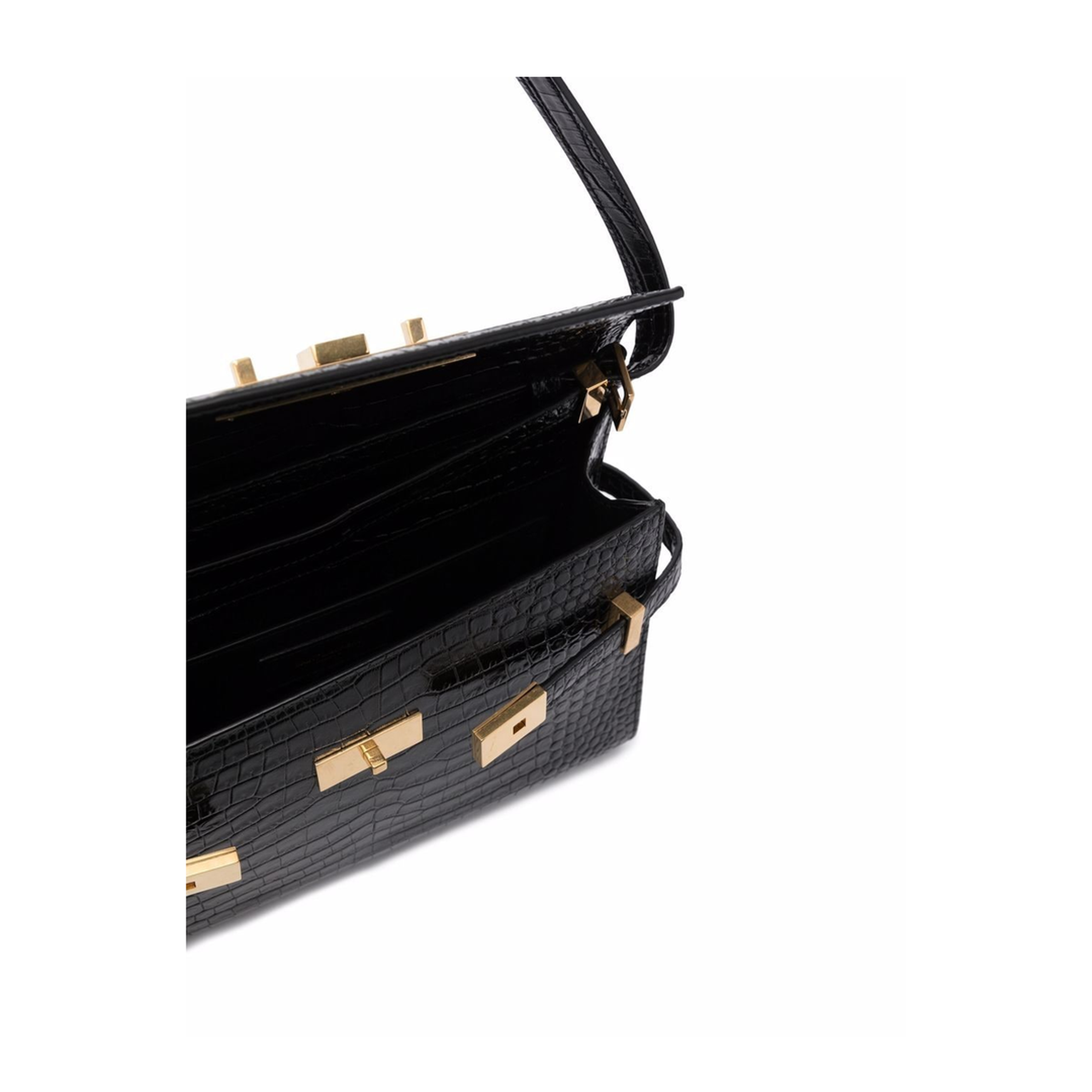 Manhattan Small Leather Shoulder Bags - Black - Image 5