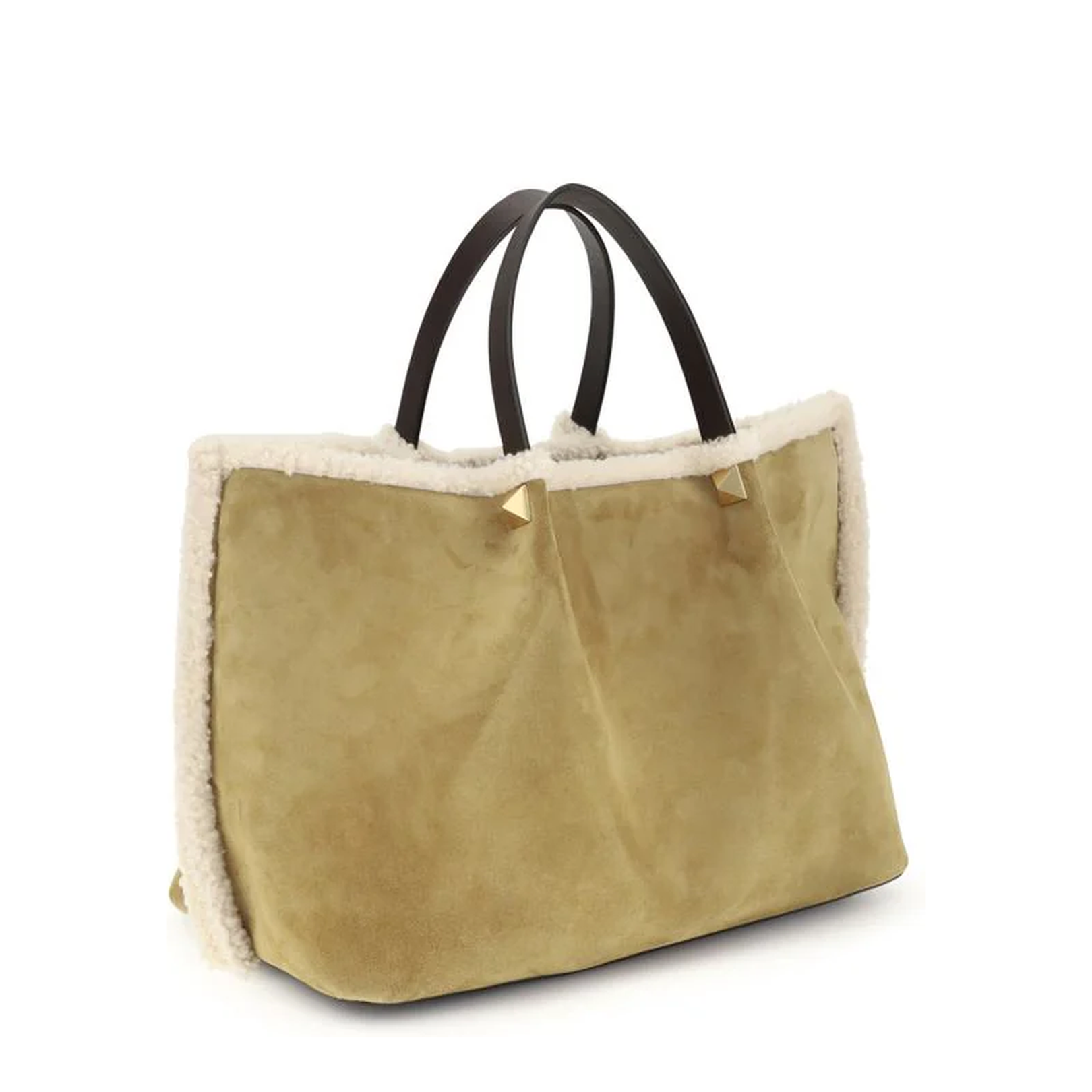 Suede And Sheepskin Medium Tote Bag - Image 3