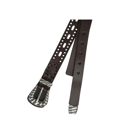 Leather Belt Perforated Details - Image 3