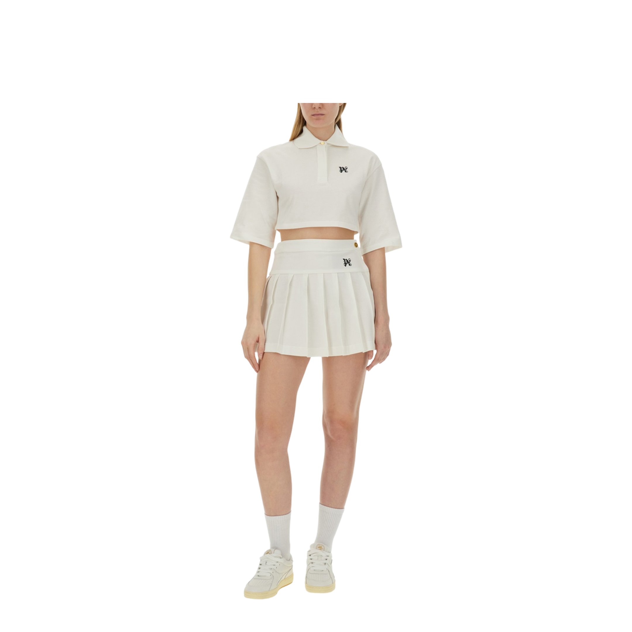 Monogram Cropped Polo Shirt - Image 2