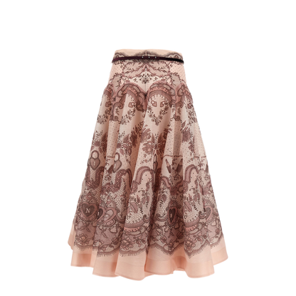 Crush Flared Midi Skirt - Image 1