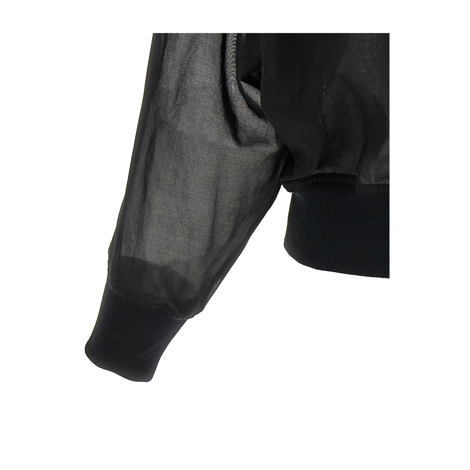 Cotton Organza Bomber Jacket with Shiny Trims - Image 4