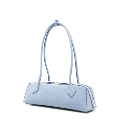 Le Teckel Medium Calf Leather Shoulder Bag - NAVY - Image 4