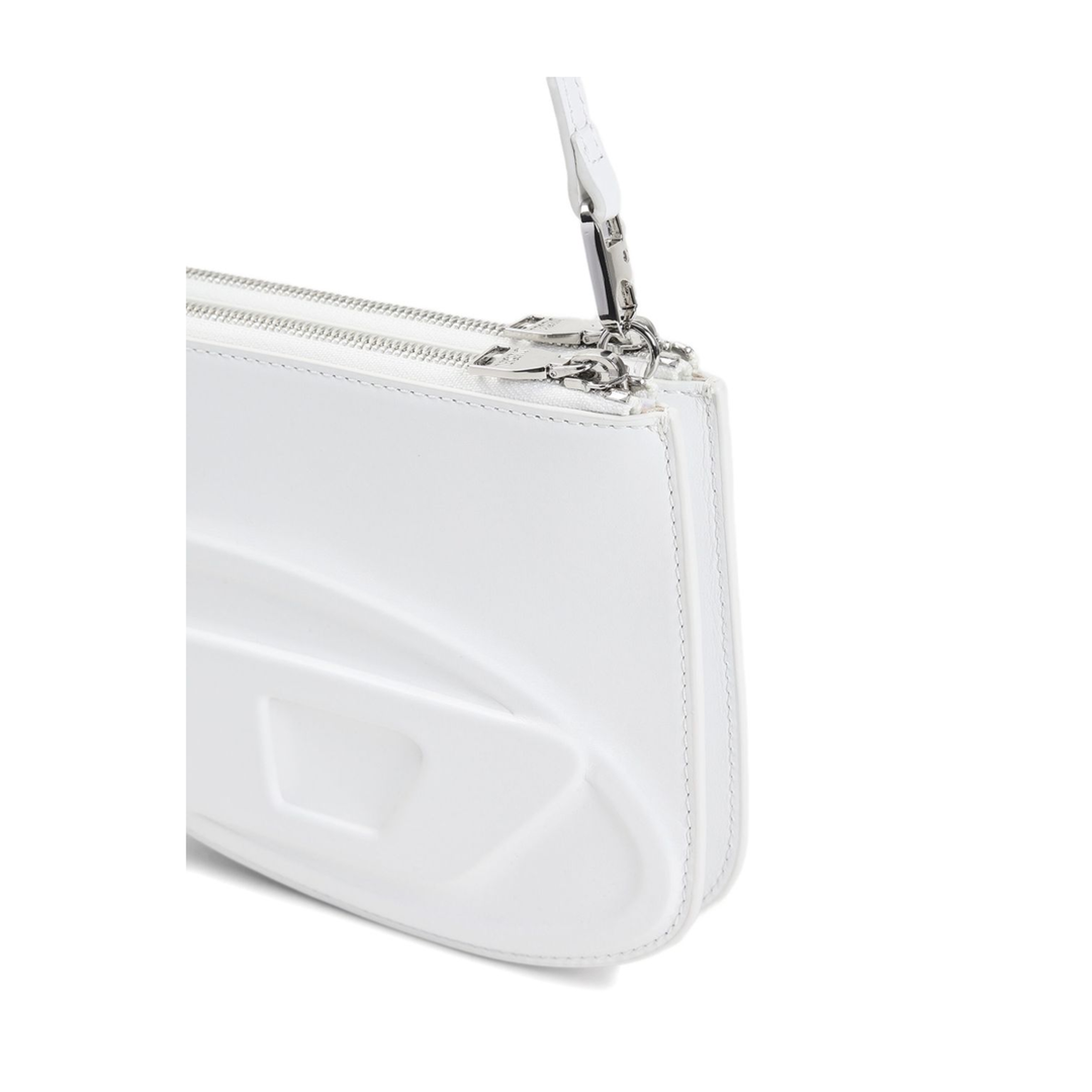 1DR Twin Small Printed Leather Shoulder Bag - White - Image 2