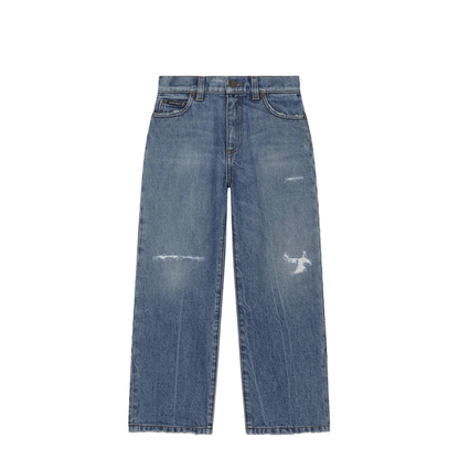Worn Effect Jeans - Image 1