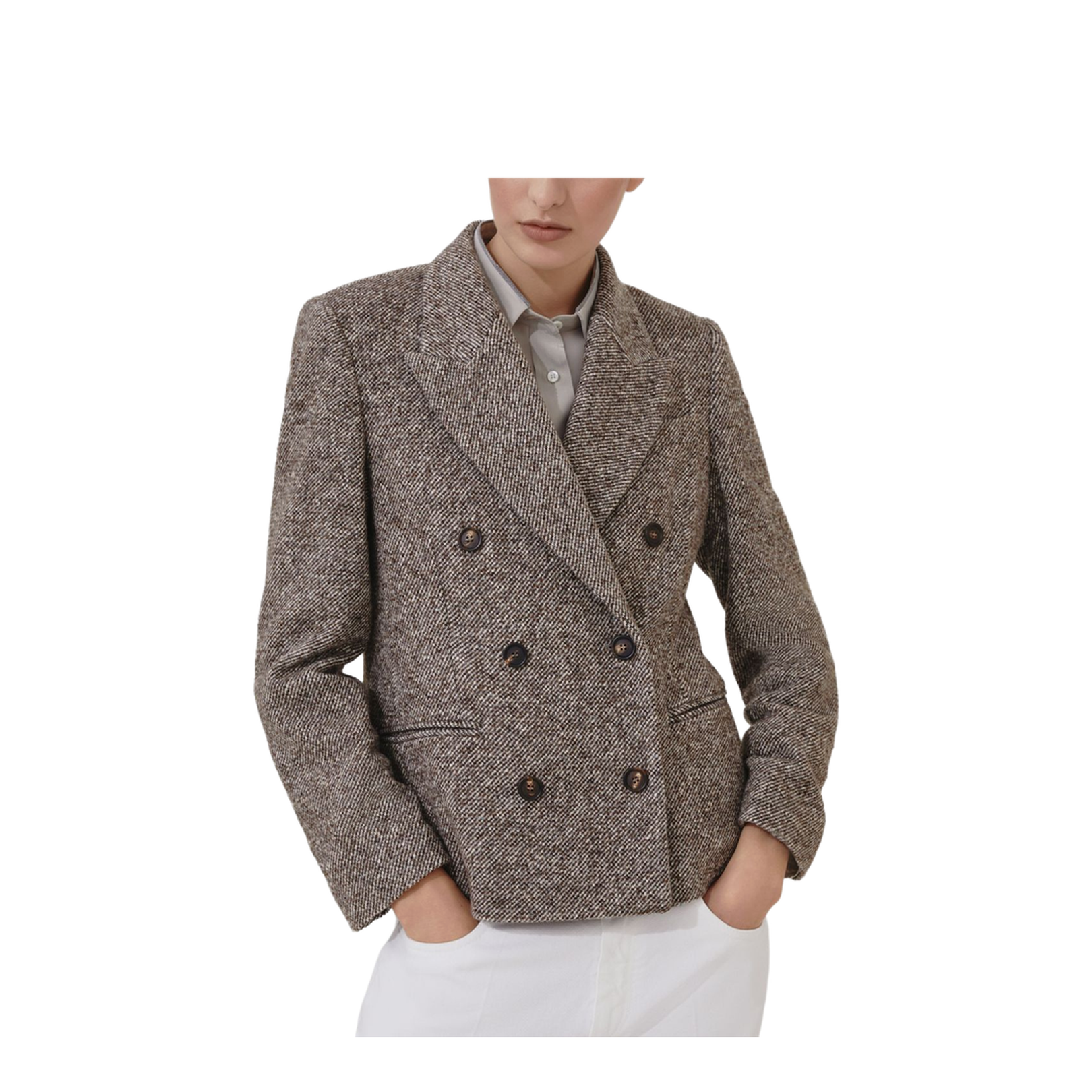 Double-breasted Silk Blend Blazer - Image 2