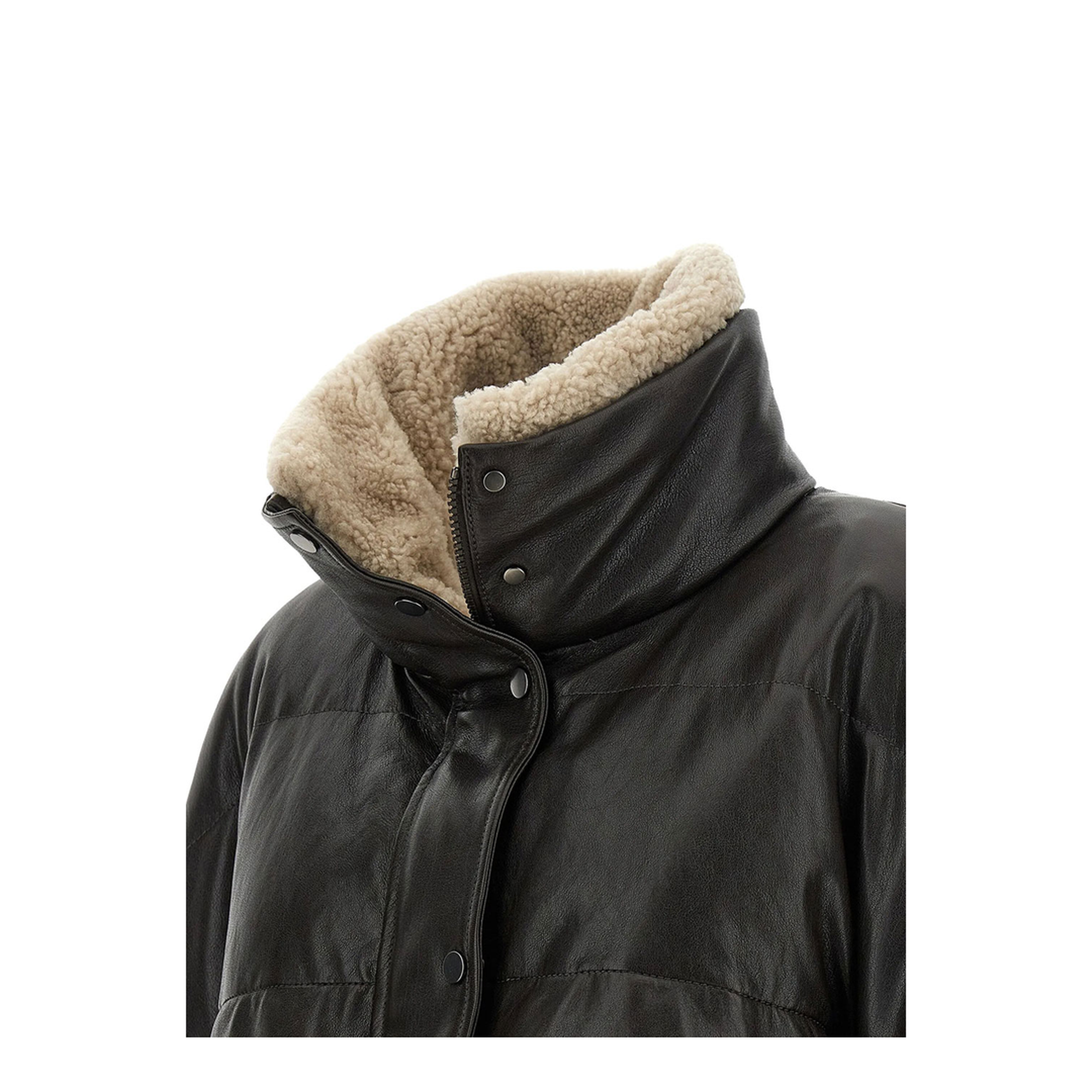 Padded Leather Jacket - Image 3