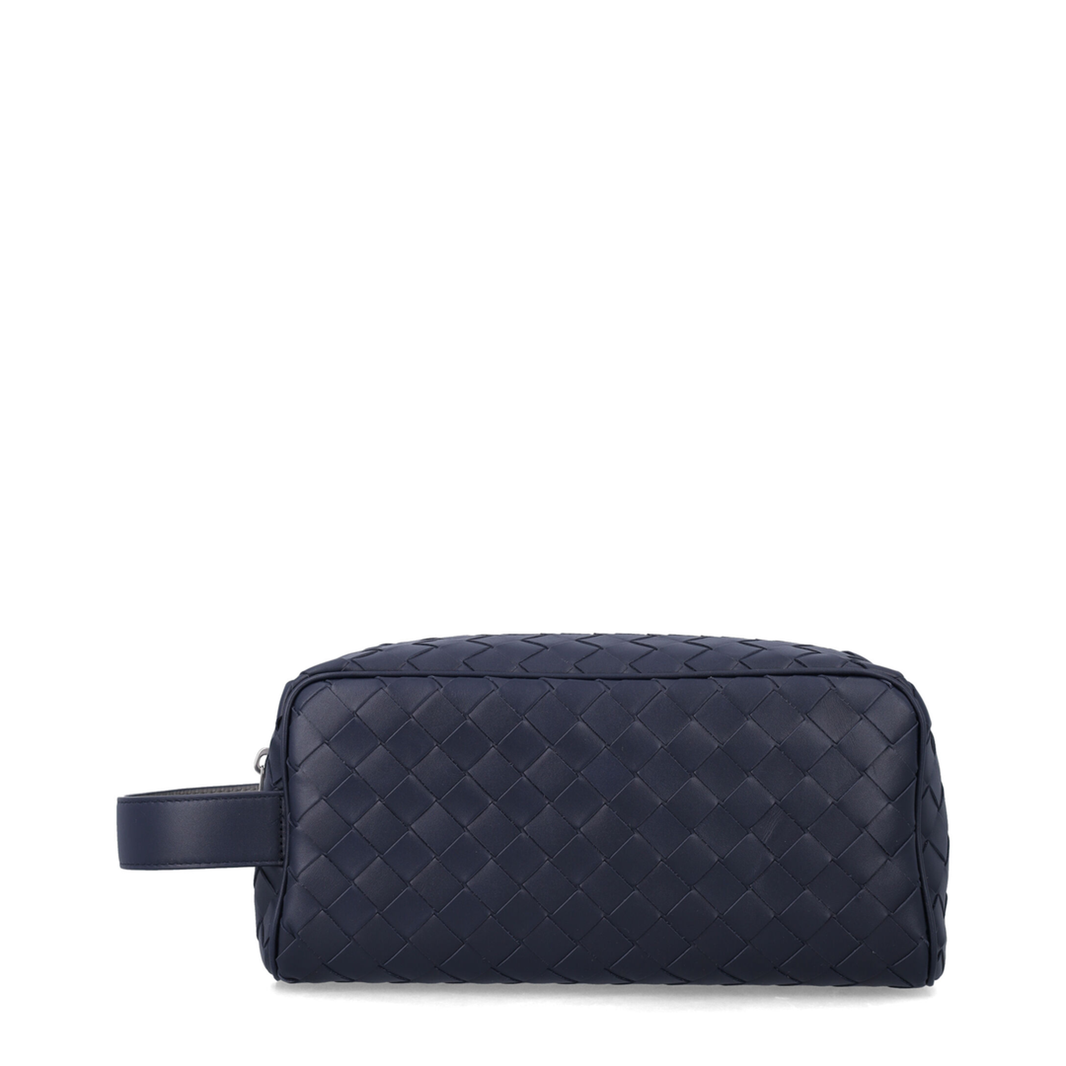 Intrecciato One Size Calfskin Travel Pouch - Midnight/Basalt - Image 1