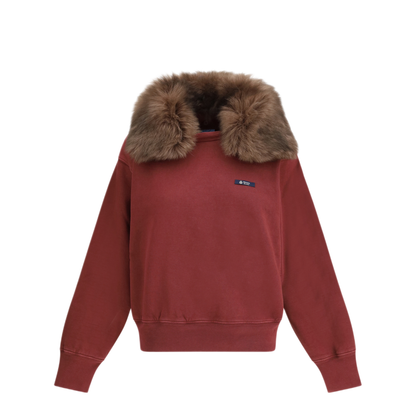 Sweatshirt With Shearling Collar - Image 1