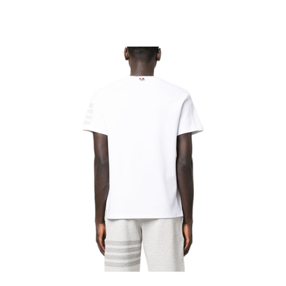 Short Sleeve Tee with 4 Bar Stripe in Milano Cotton - Image 4