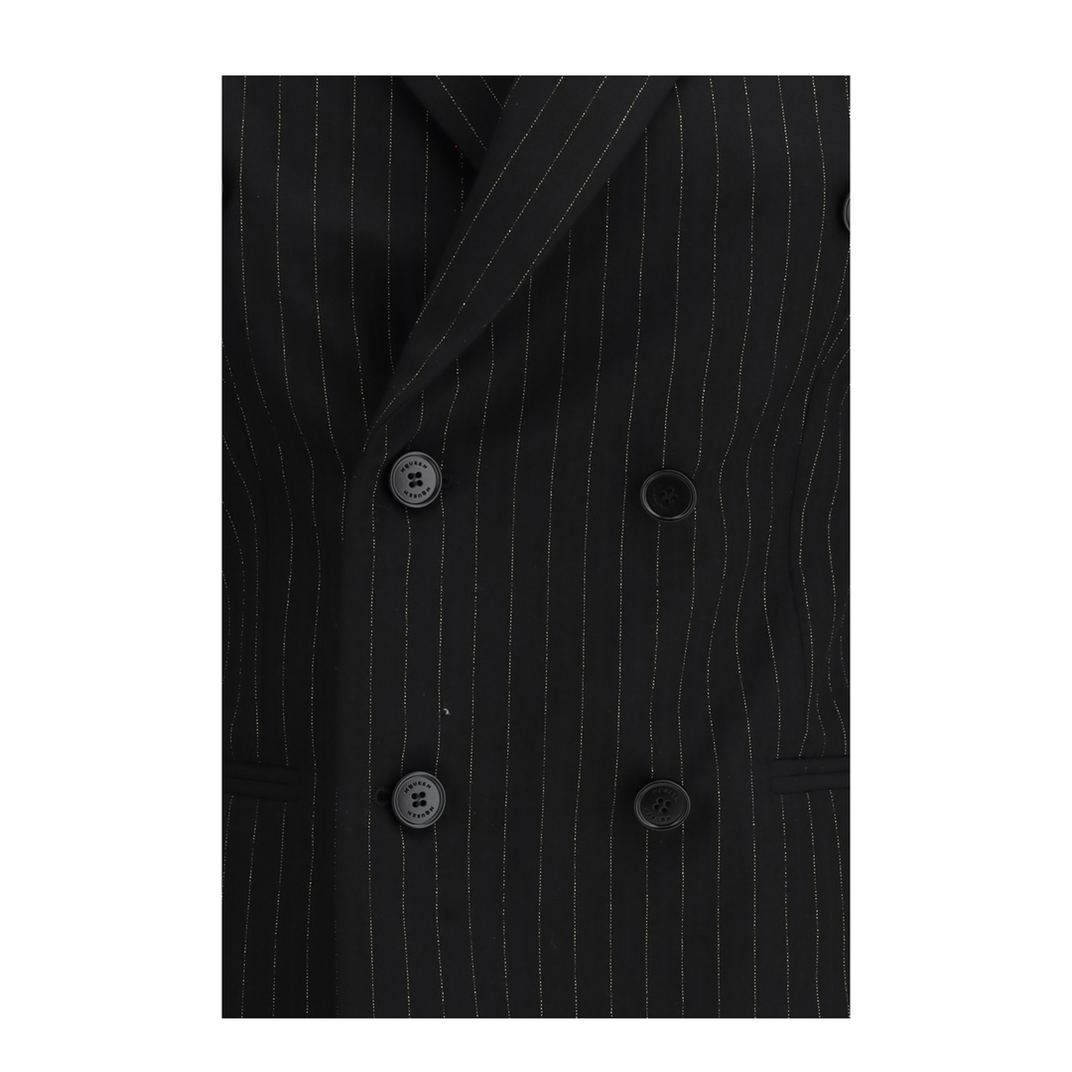 Pinstriped Double-Breasted Jacket - Image 3