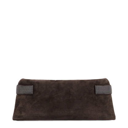 Suede Pochette with Monili Detail - Image 3