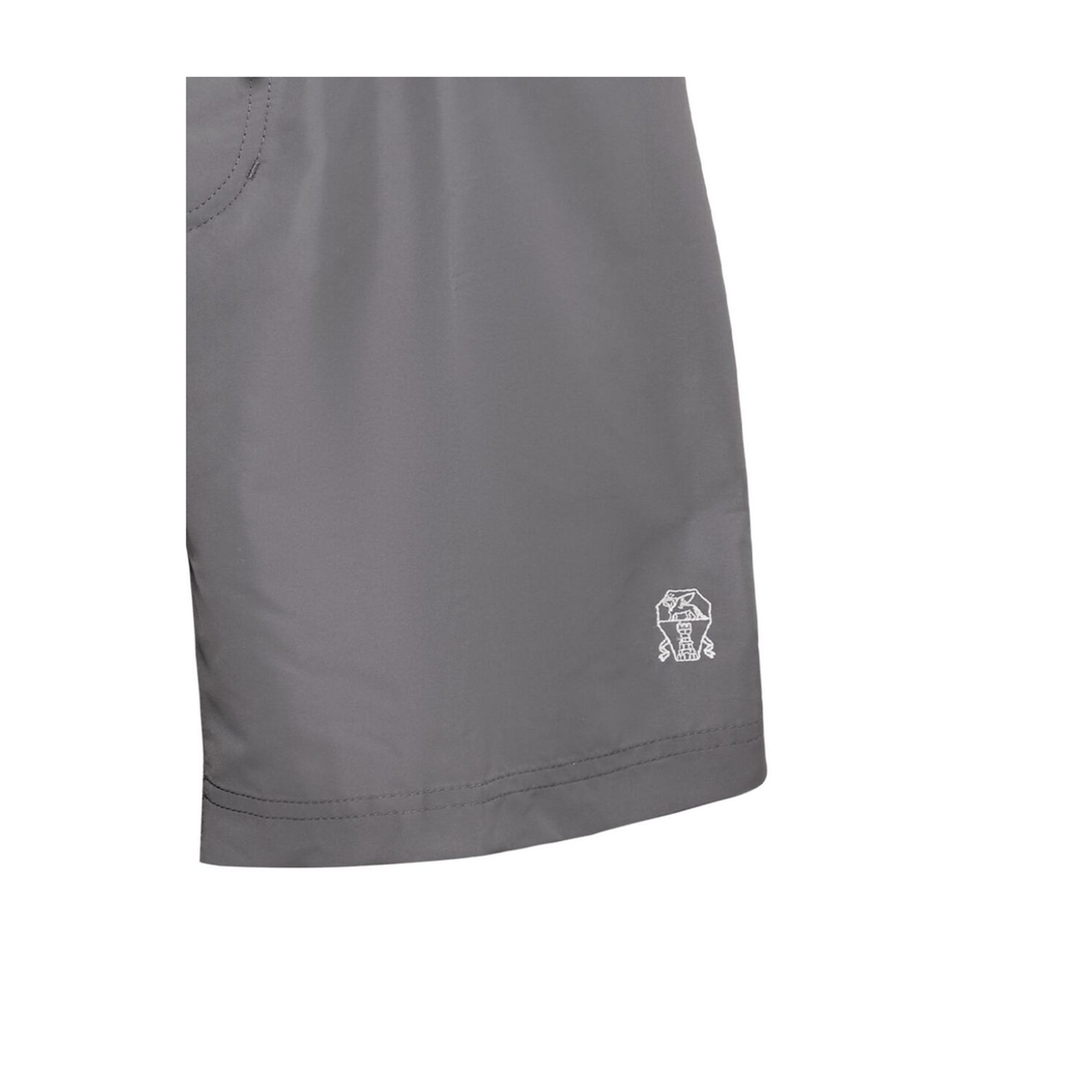 Logo-Embroidered Drawstring Swim Shorts - Grey - Image 3