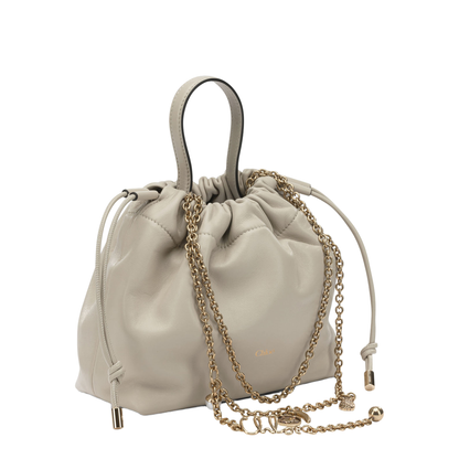 Icons Small Lamb Leather Shoulder Bag - White - Image 2