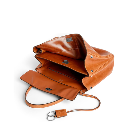 Rodeo Medium Vegetal Tanned Lambskin Handbag - Tan Cowboy - Image 5