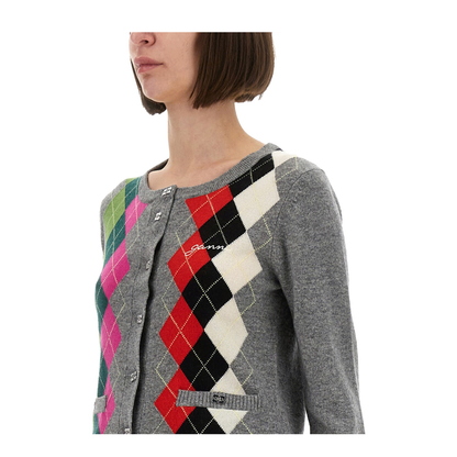 Jacquard Cashmere Cardigan - Image 4