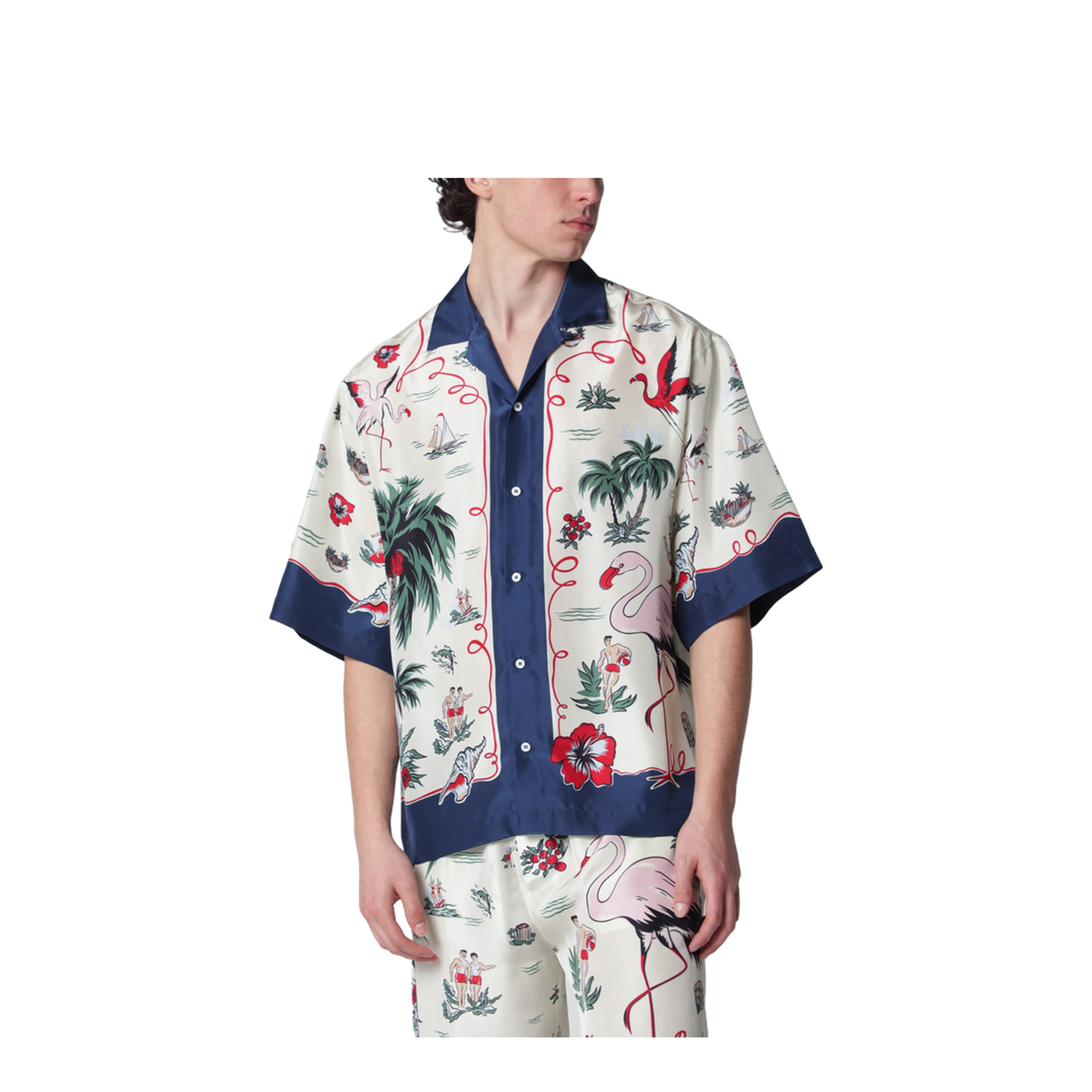 Aloha Souvenir Silk Bowling Shirt In Multicolor - Image 1