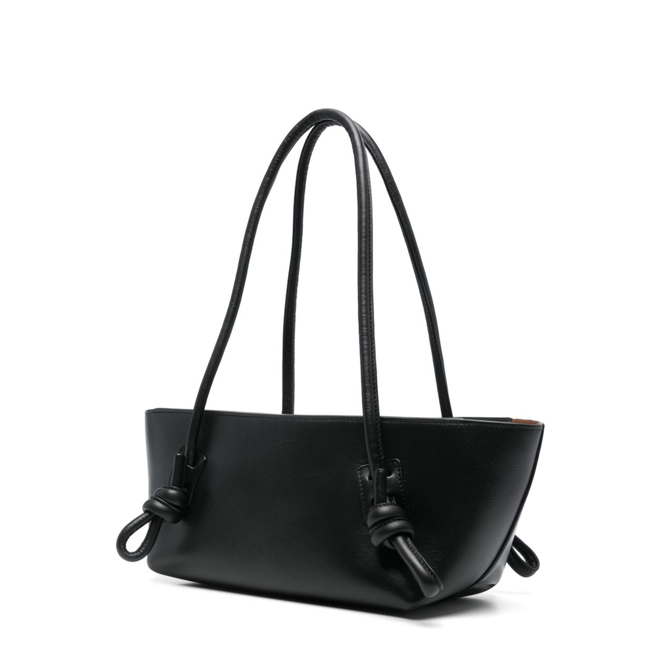 Fleca Cow Leather Shoulder Bag - Black - Image 2