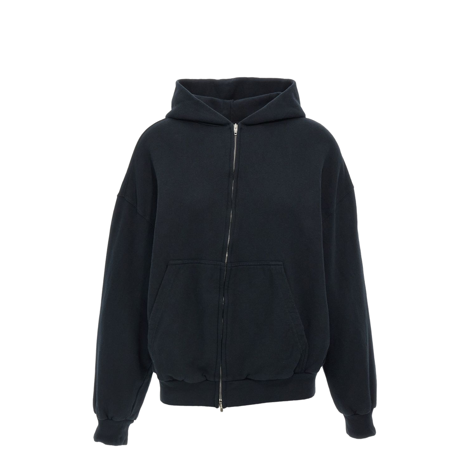 Flipped Uni Zip-up Hoodie Regular Fit in Black Faded - Image 1