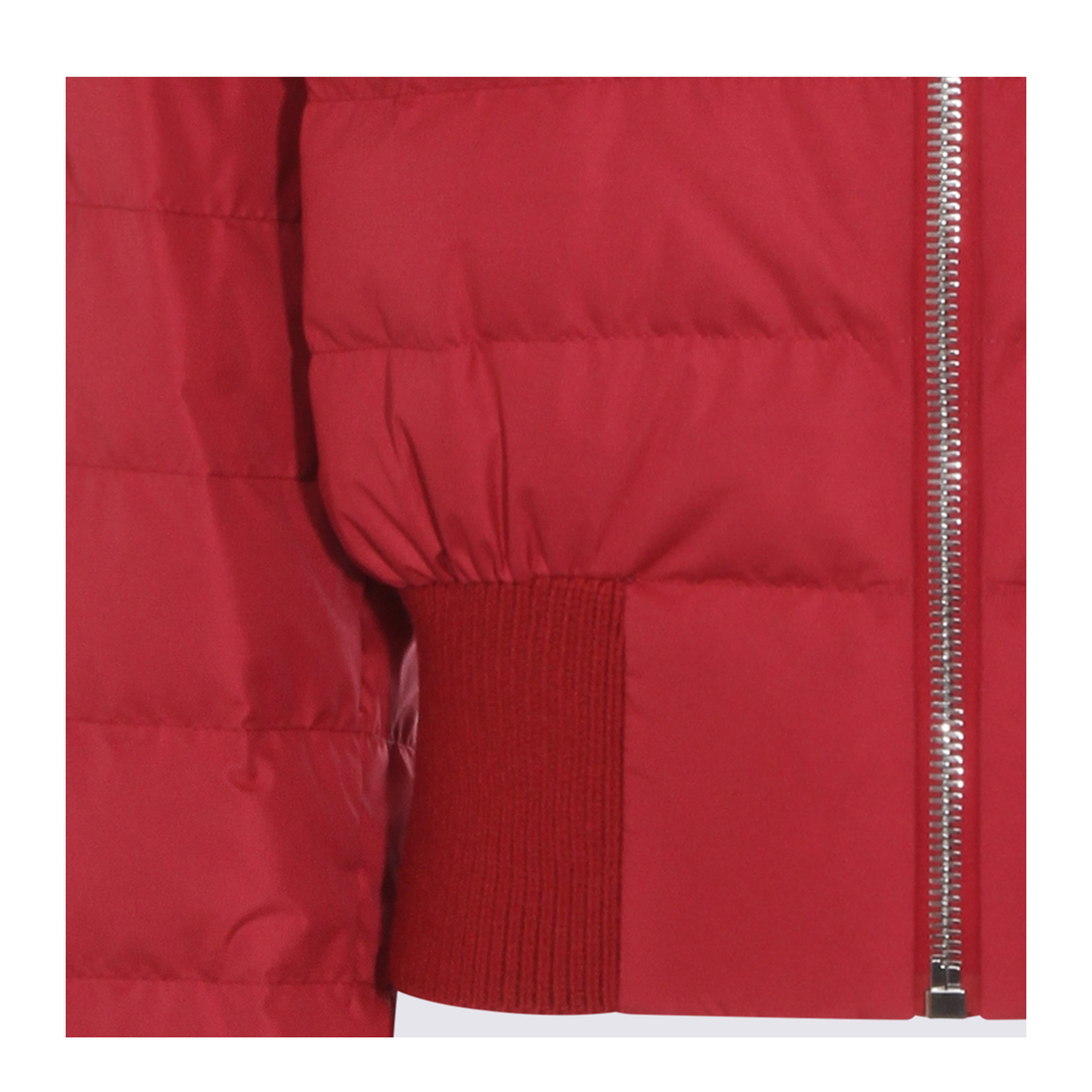 Cropped Down Jacket - Berry Red - Image 8