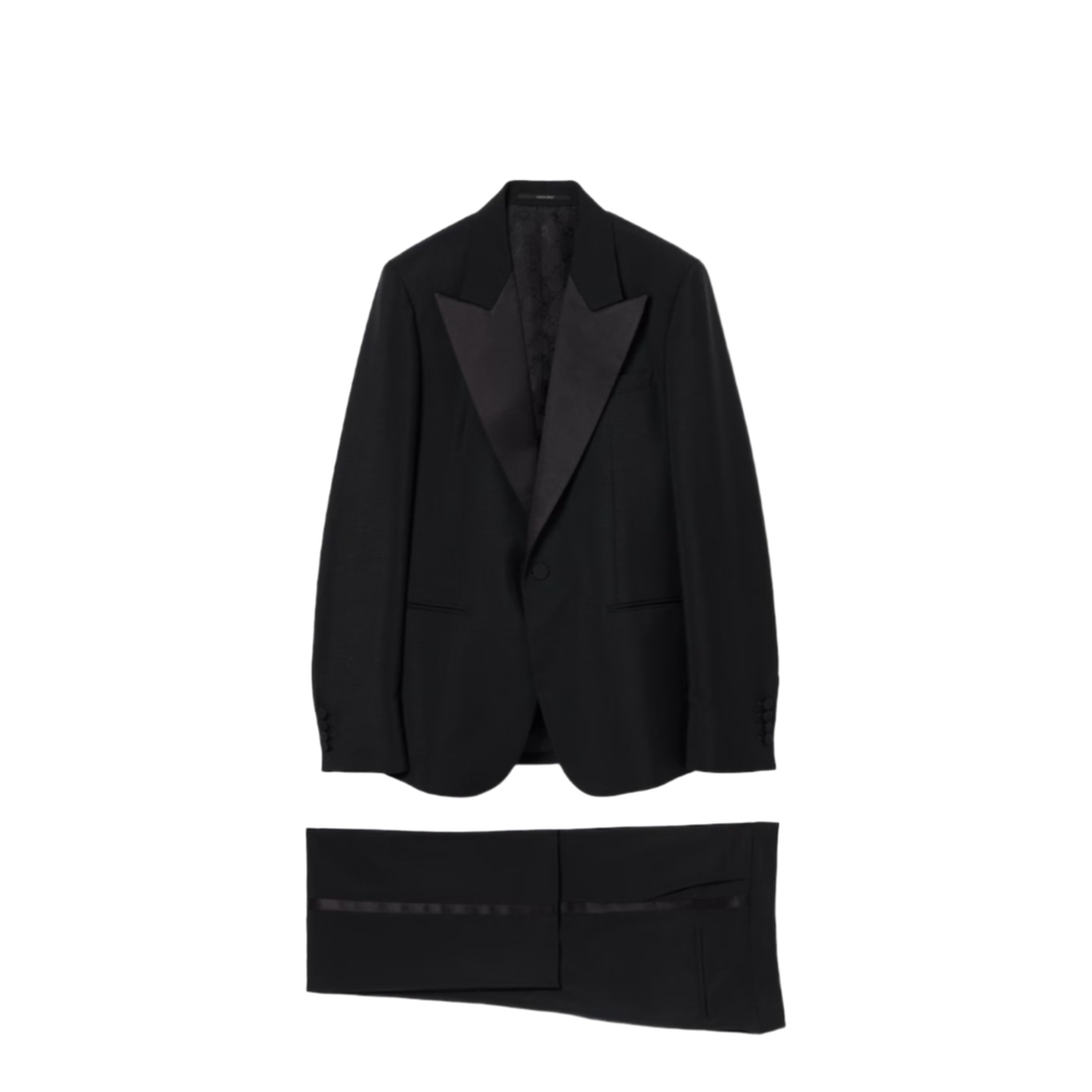 Light Wool Mohair Canvas Suit in Black - Image 1