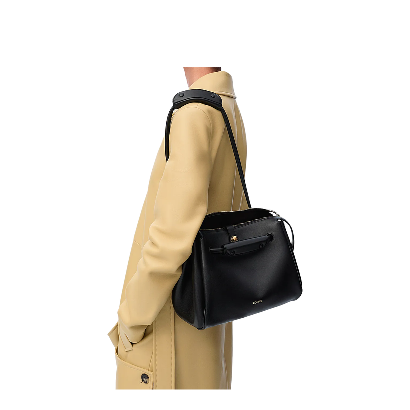 Pebble Pouch in Smooth Calfskin Black - Image 4