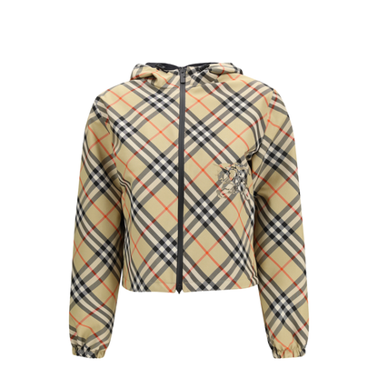 Reversible Cropped Check Jacket - Image 1