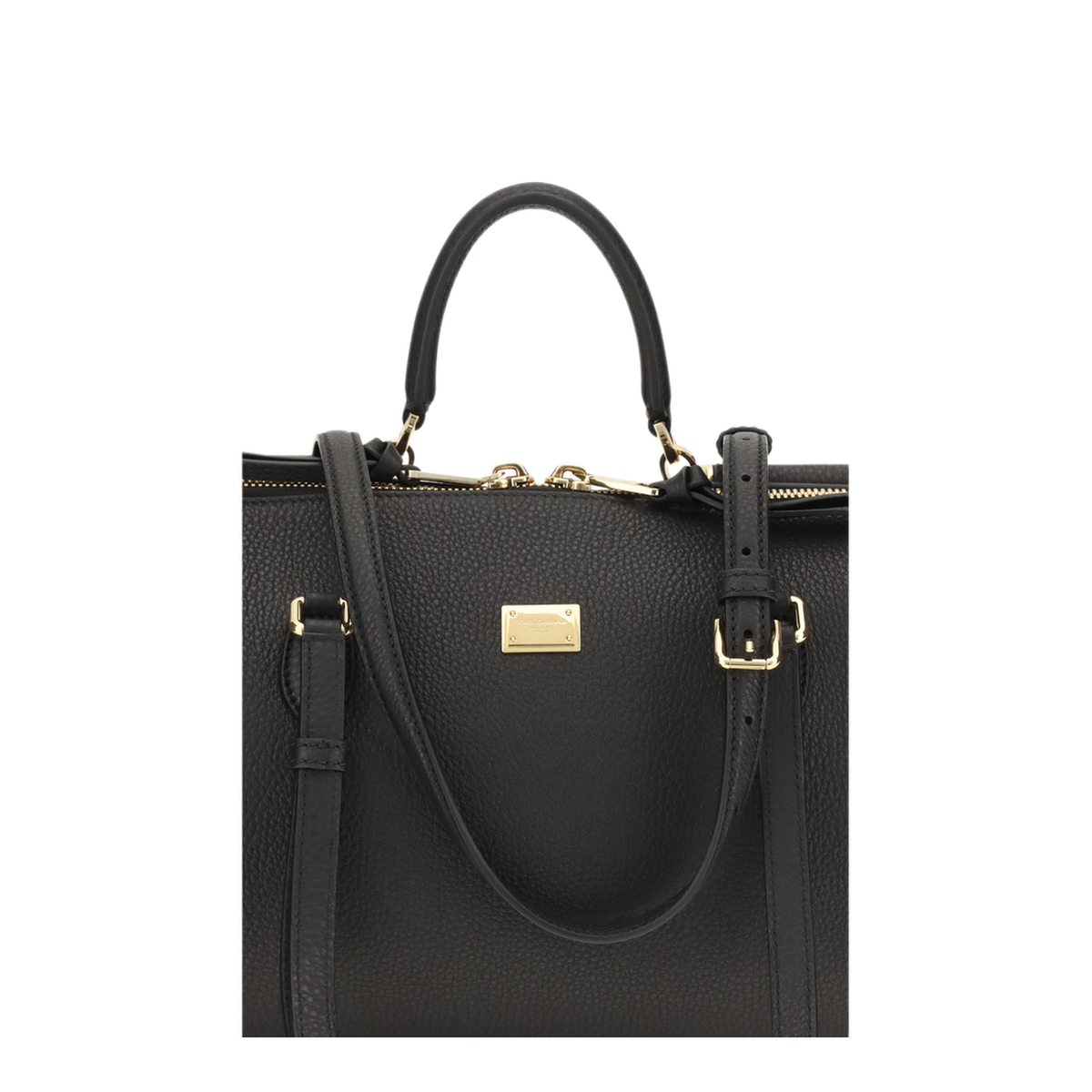 Vittoria Medium Calfskin Handbag - Black - Image 4