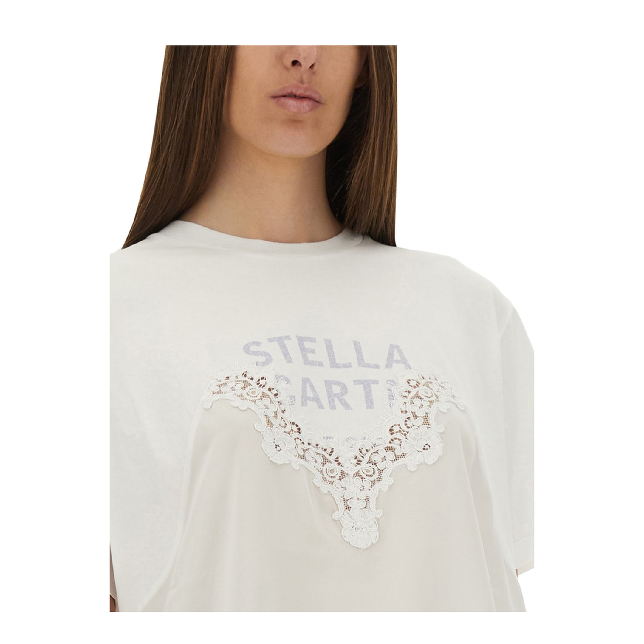 T-Shirt with Lace Insert - Image 4