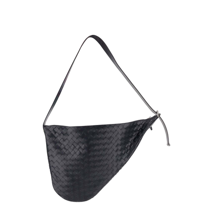 Virgule Medium Leather Shoulder Bags - Black - Image 1