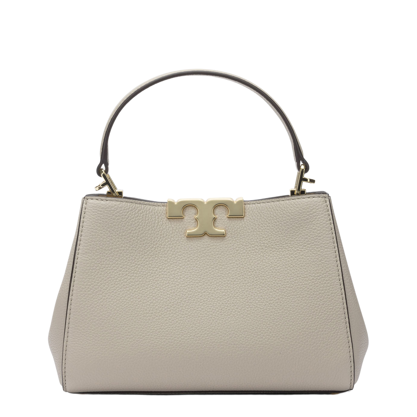 Eleanor Pebble Mini Satchel Bag Leather Beige - Image 3