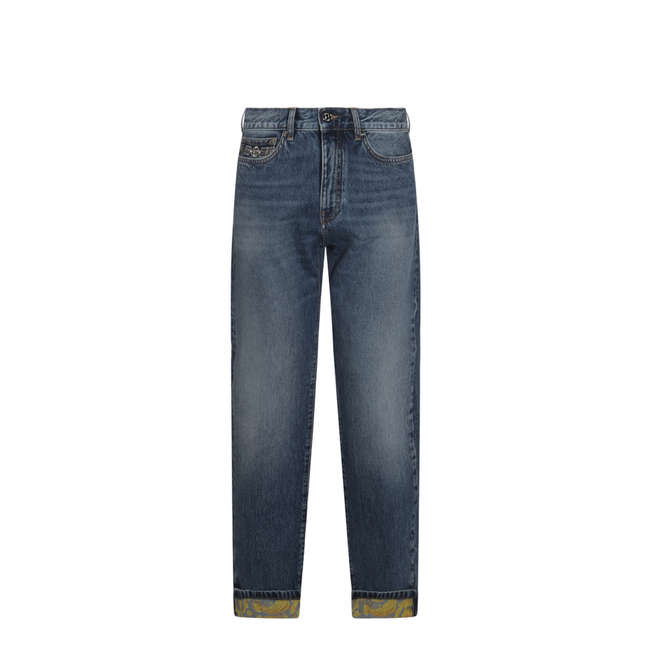Indigo Blue Cotton Jeans - Image 2