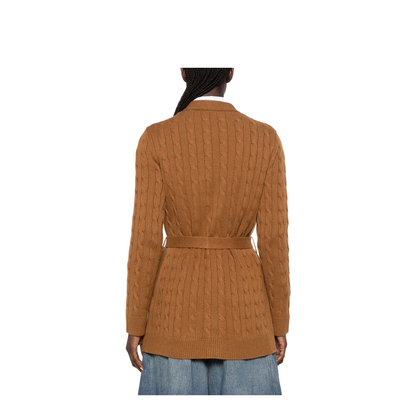 Cable-Knit Belted Cashmere Cardigan - Image 4