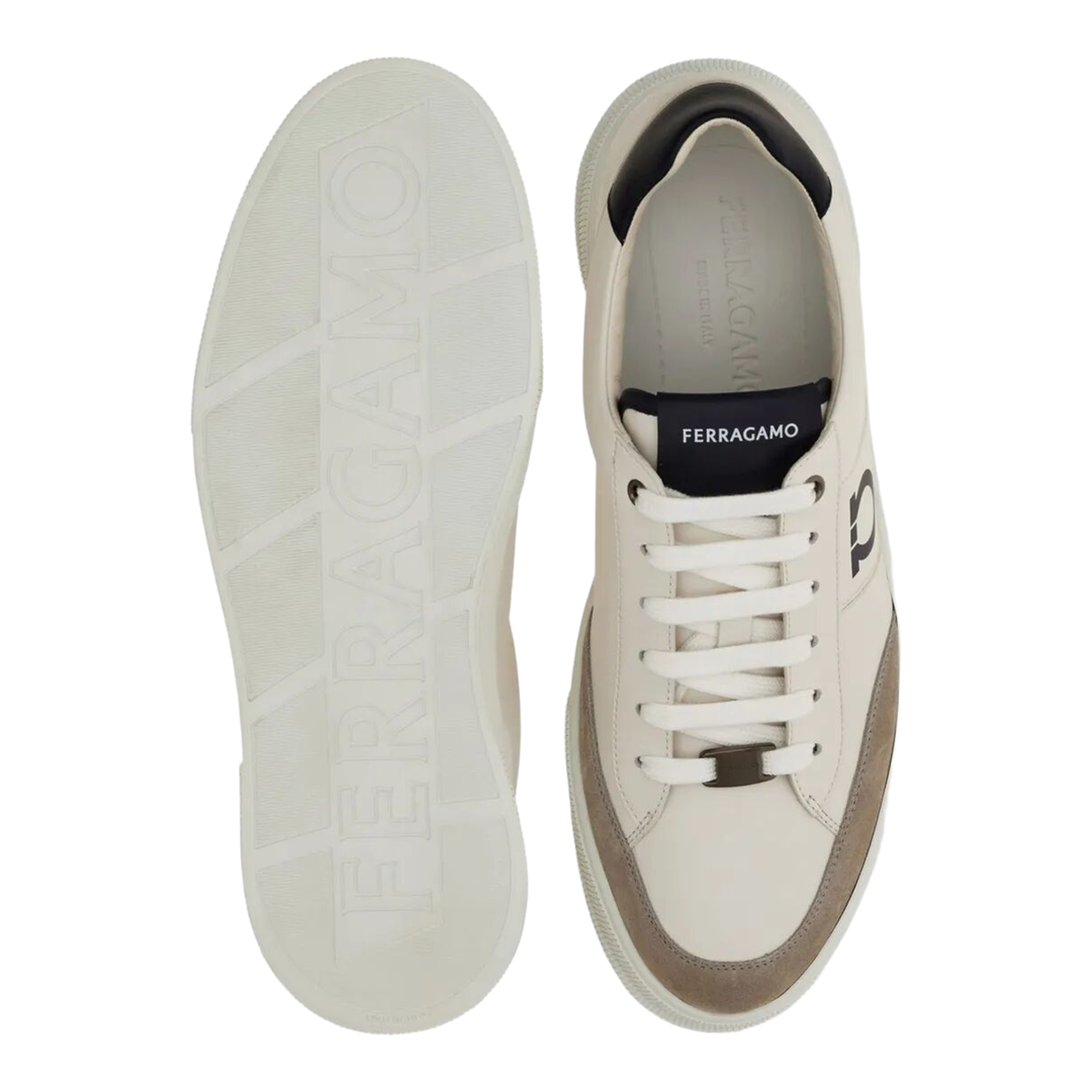 Alaska Leather and Suede Sneaker with Gancini Detail - Image 5