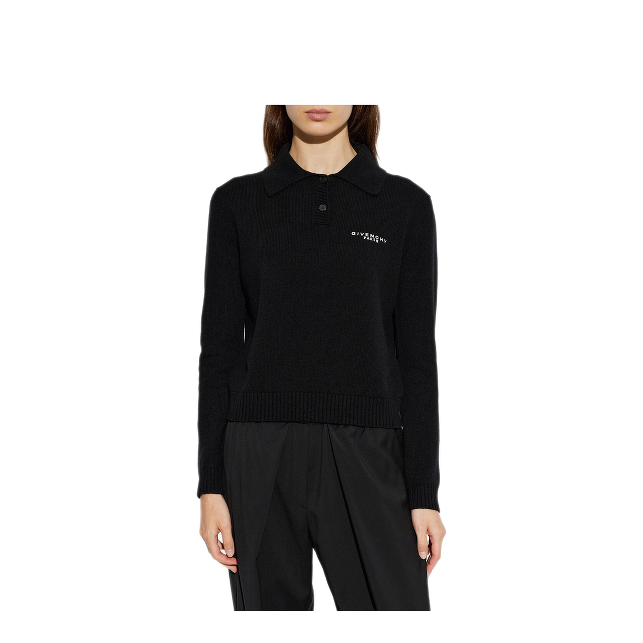 Wool and Cashmere Polo Sweater - Image 2