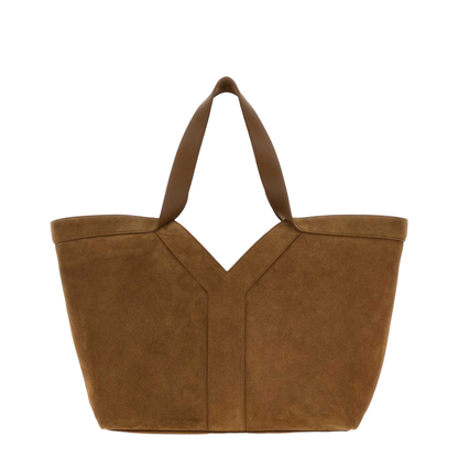 Camel Suede Shopping Bag - Image 1