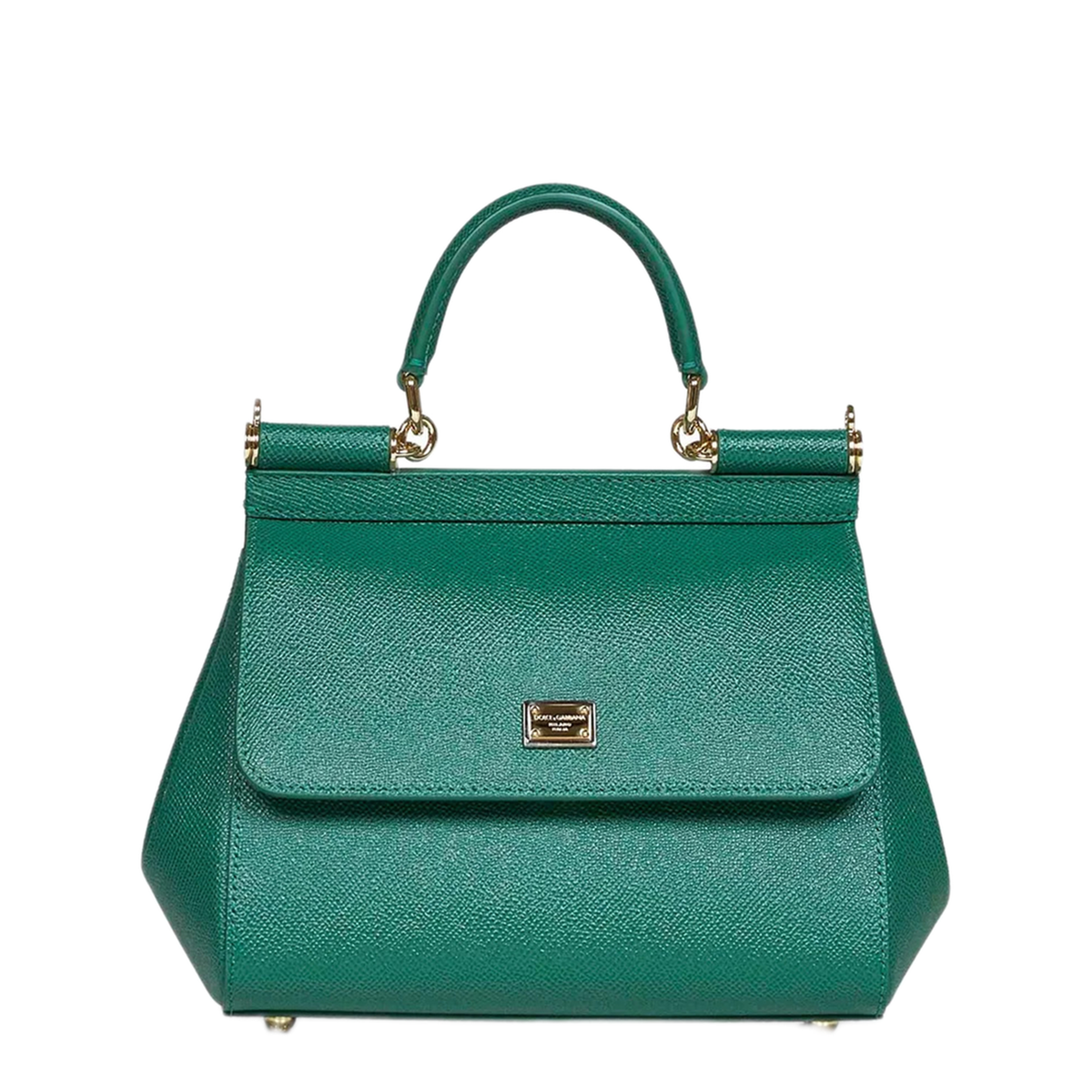 Sicily Medium Calfskin Handbag - Emerald Green - Image 1