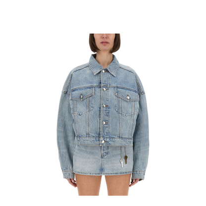 Denim Clip-On Trucker Jacket - Image 1
