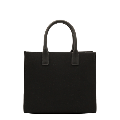 La Medusa Small Cotton Tote - Black - Image 2