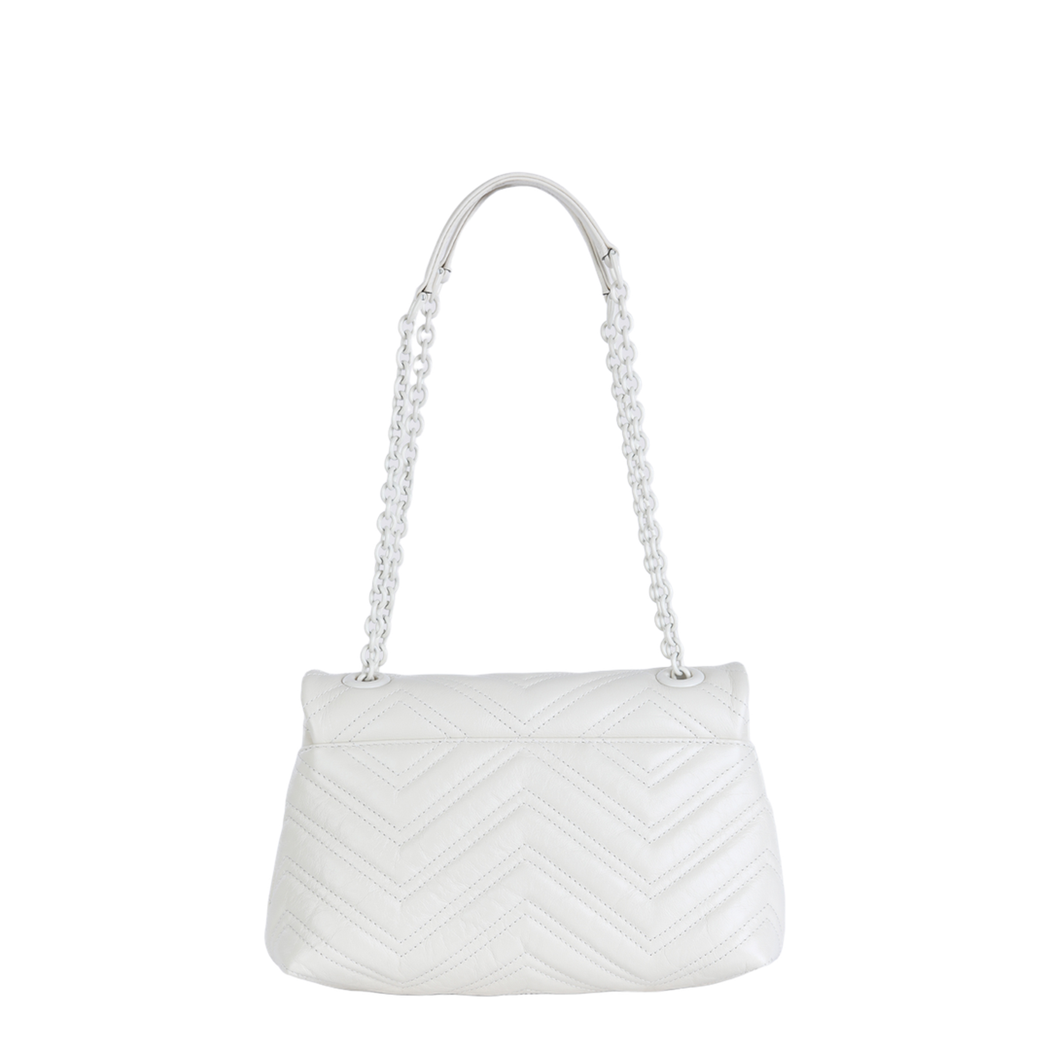 GG Marmont Small Matelassé Chevron Leather Shoulder Bag - Ivory - Image 3