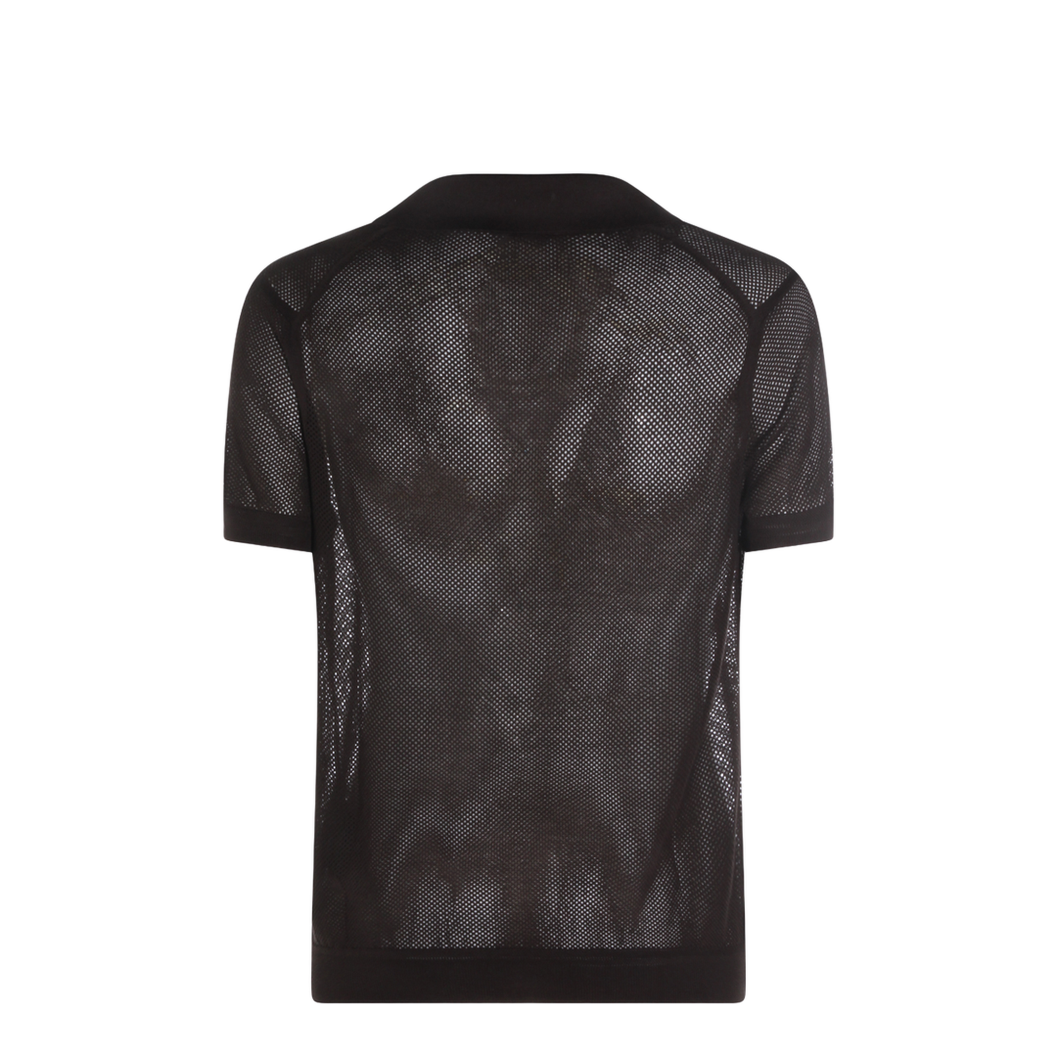 Silk Blend Buttonless Polo Shirt - Image 4