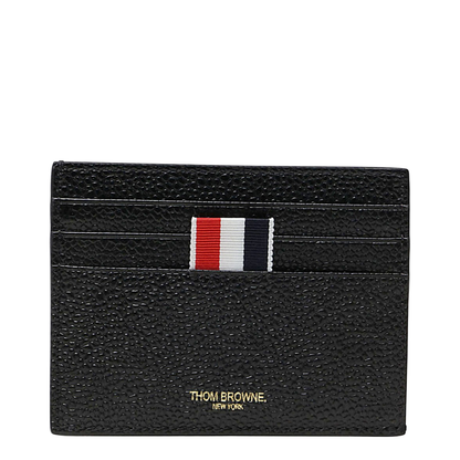 Pebble Grain Leather Single Card Holder - Image 1
